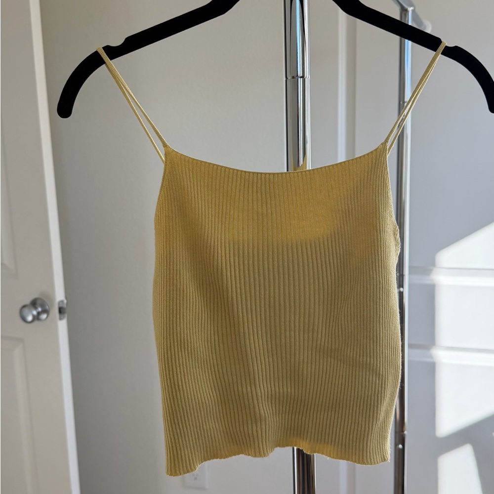 H&M Light Yellow Ribbed Camisole